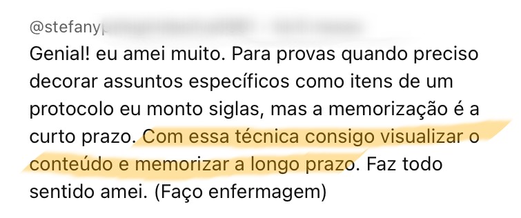 Depoimento de aluno do Memória de Elite 2