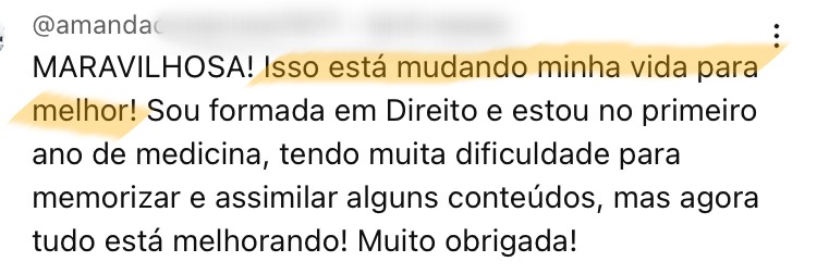 Depoimento de aluno do Memória de Elite 3